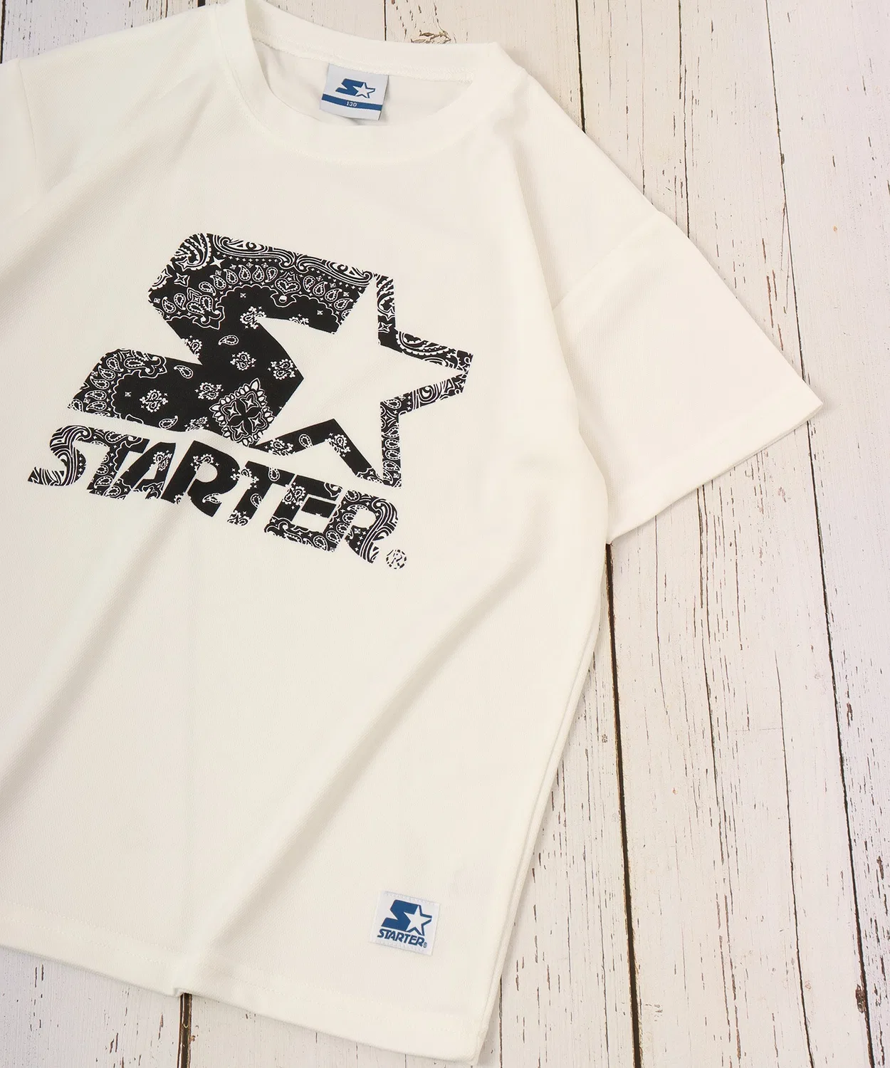 Детская футболка с принтом, с коротким рукавом STARTER, White