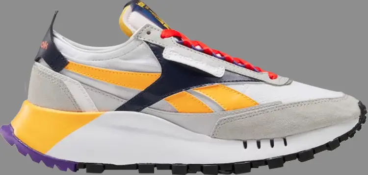

Кроссовки wmns classic leather legacy 'snowy grey violet' Reebok, серый