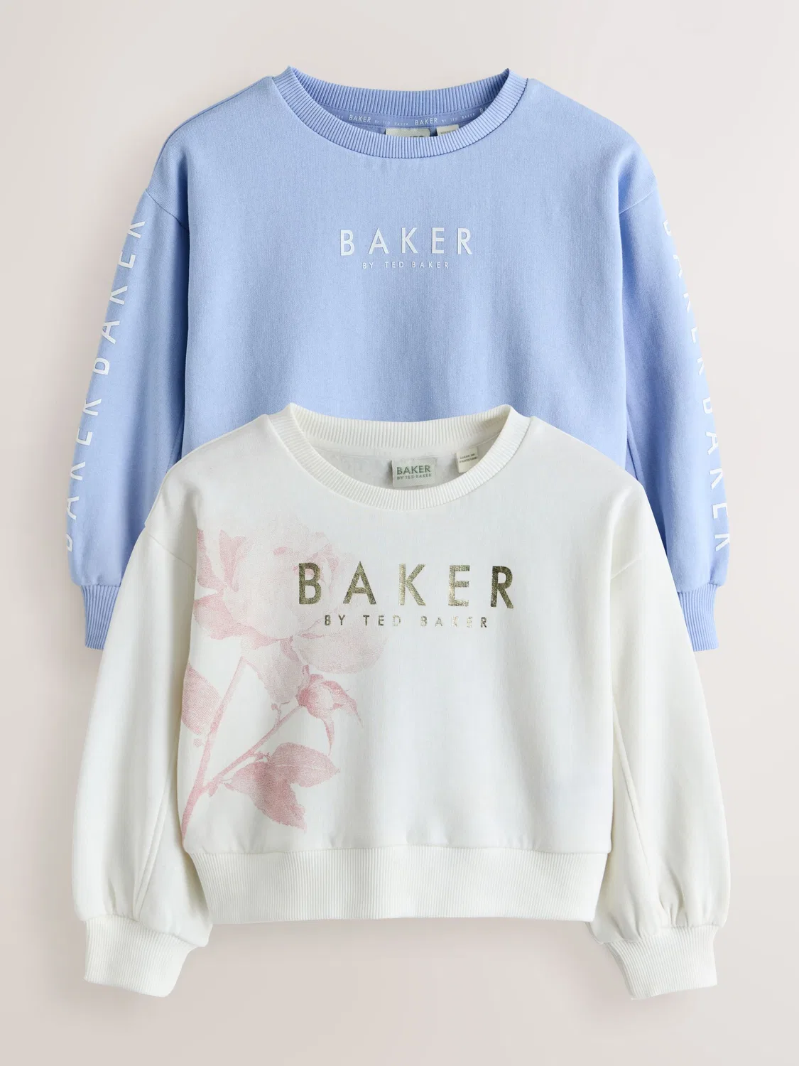 Свитшот Baker by Ted Baker, синий/белый, 2 шт