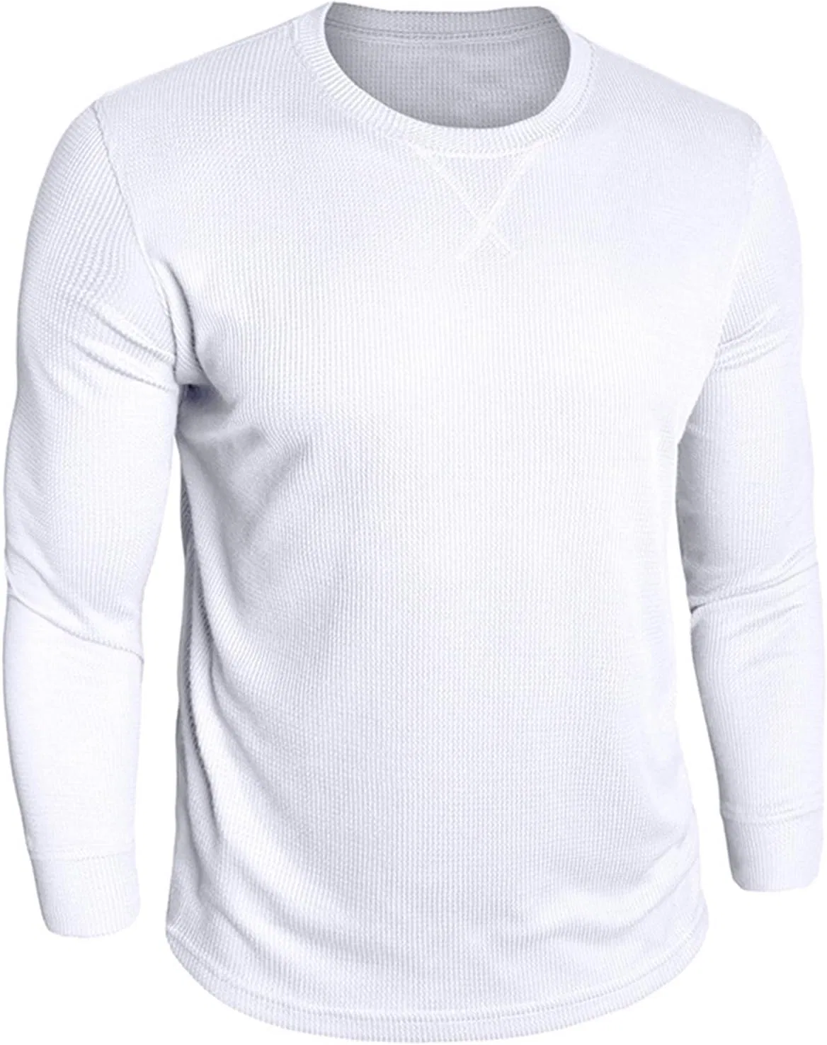 Мужская дышащая футболка с быстросохнущей тканью Crewneck, White — фото 3
