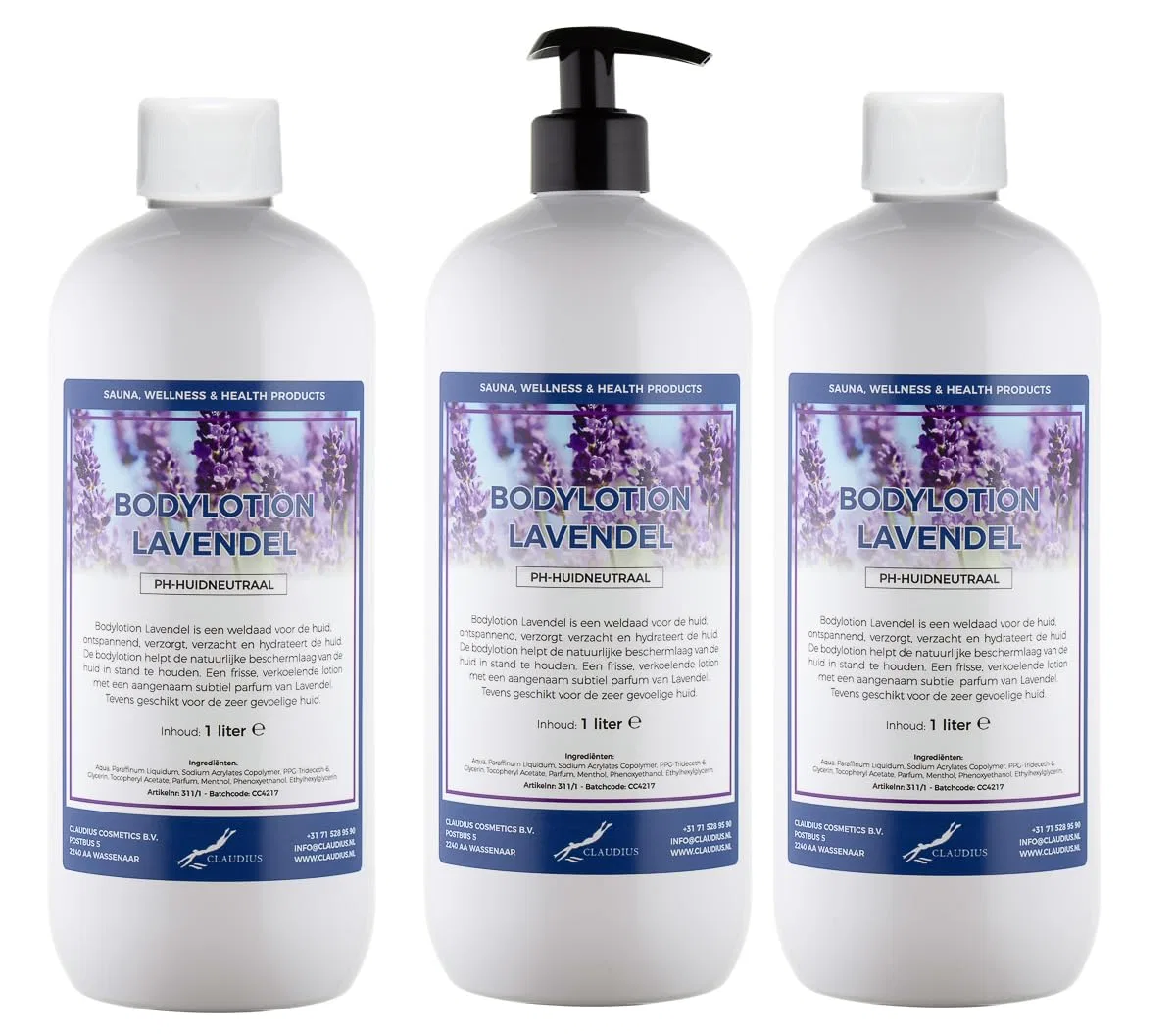 Лосьон для тела Lavender, Claudius, 3x1L, 1 литр