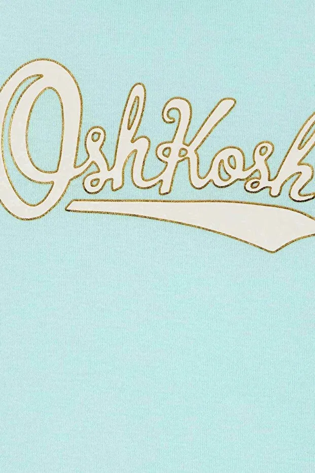 Детская футболка для девочек хлопковая Oshkosh, Blue — фото 4