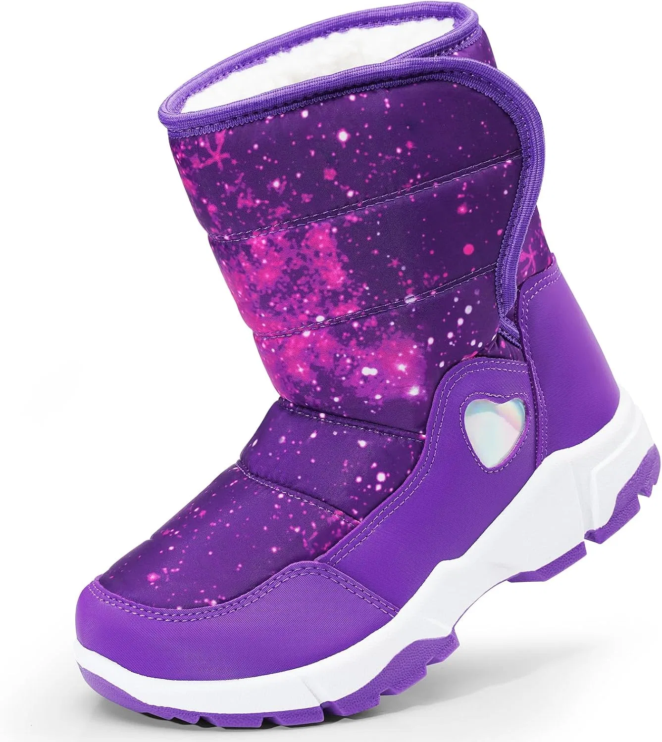 Детские зимние сапоги для девочек с мехом Dodow, Purple