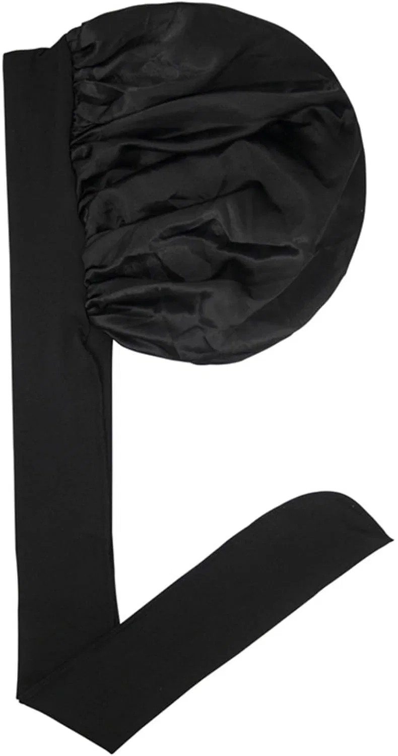 Чепчик для сна Non-Slip Hair Wrap для женщин, ночной для длинных/вьющихся волос с эластичной лентой, TQQEPOOL, Бургундия — фото 2