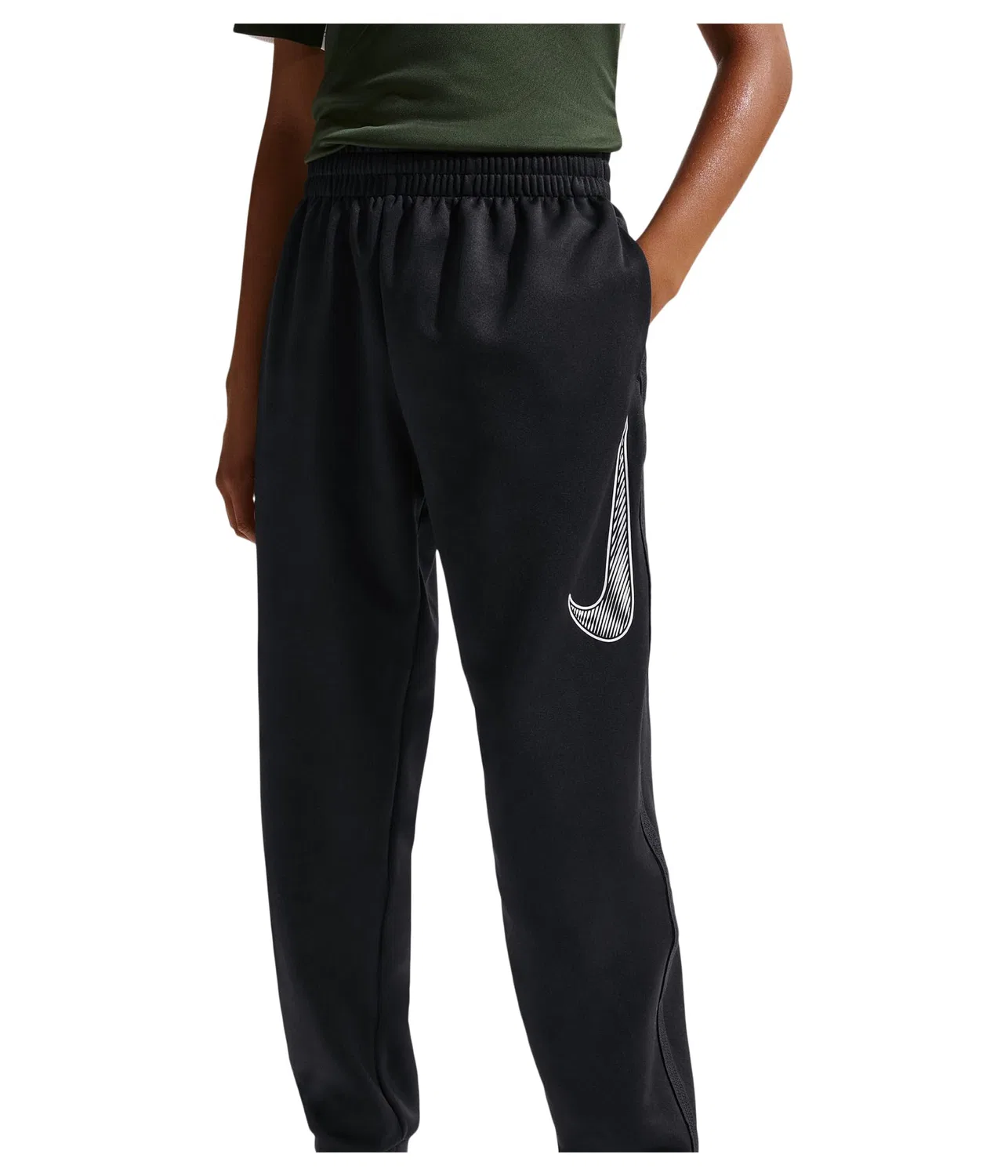 Тренировочные штаны Multi Dri-FIT из трикотажа (для малышей и детей постарше) Nike Kids, Black/White — фото 3