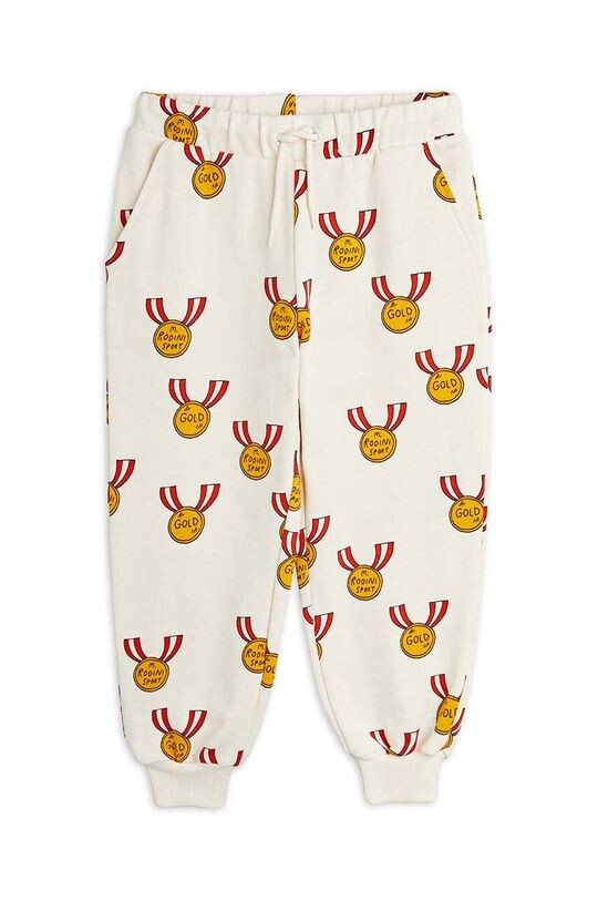 

Mini Rodini Детские хлопковые спортивные штаны Медали, белый
