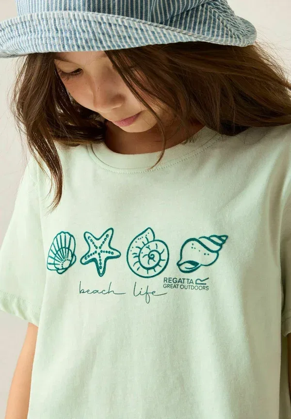 Футболка хлопковая Bosley short sleeved graphic t-shirt unisex - print t-shirt Regatta, Ocean Mist — фото 4
