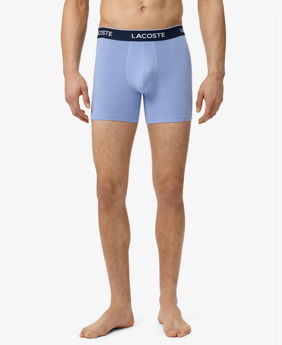 Трусы-боксеры мужские, комплект из 3 шт., с принтом Lacoste, Phoenix Blue Navy Blue — фото 4