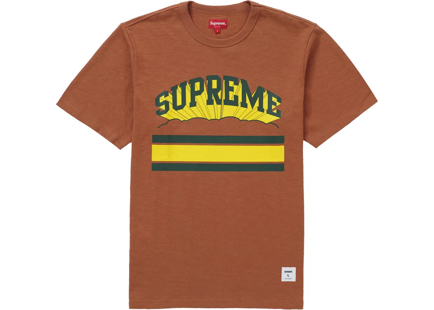 Мужская футболка с принтом Supreme Cloud Arc Tee, Rust