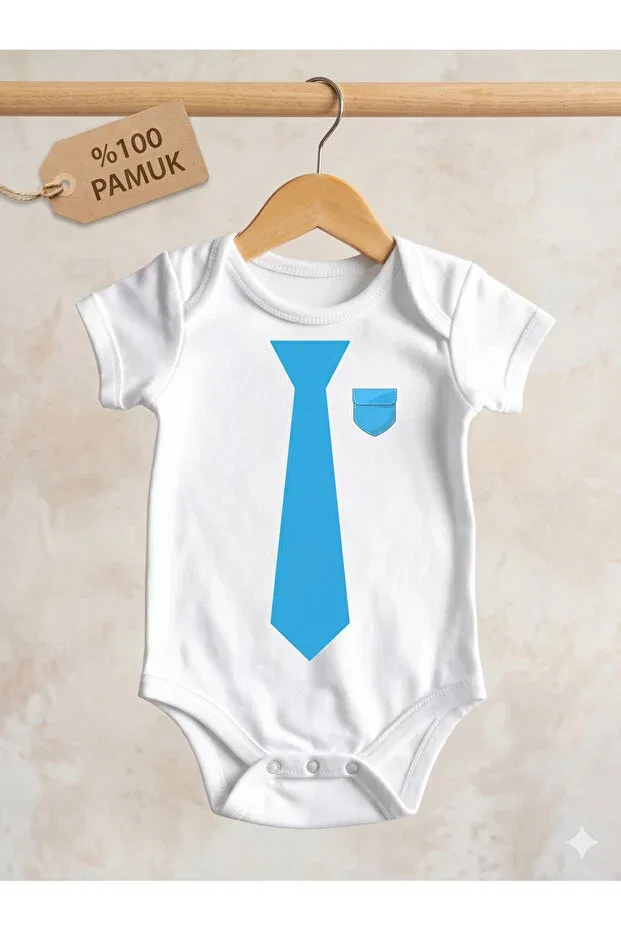 Детское боди для новорожденных с принтом Tie-Back baby bodysuit models Hazden, Blue