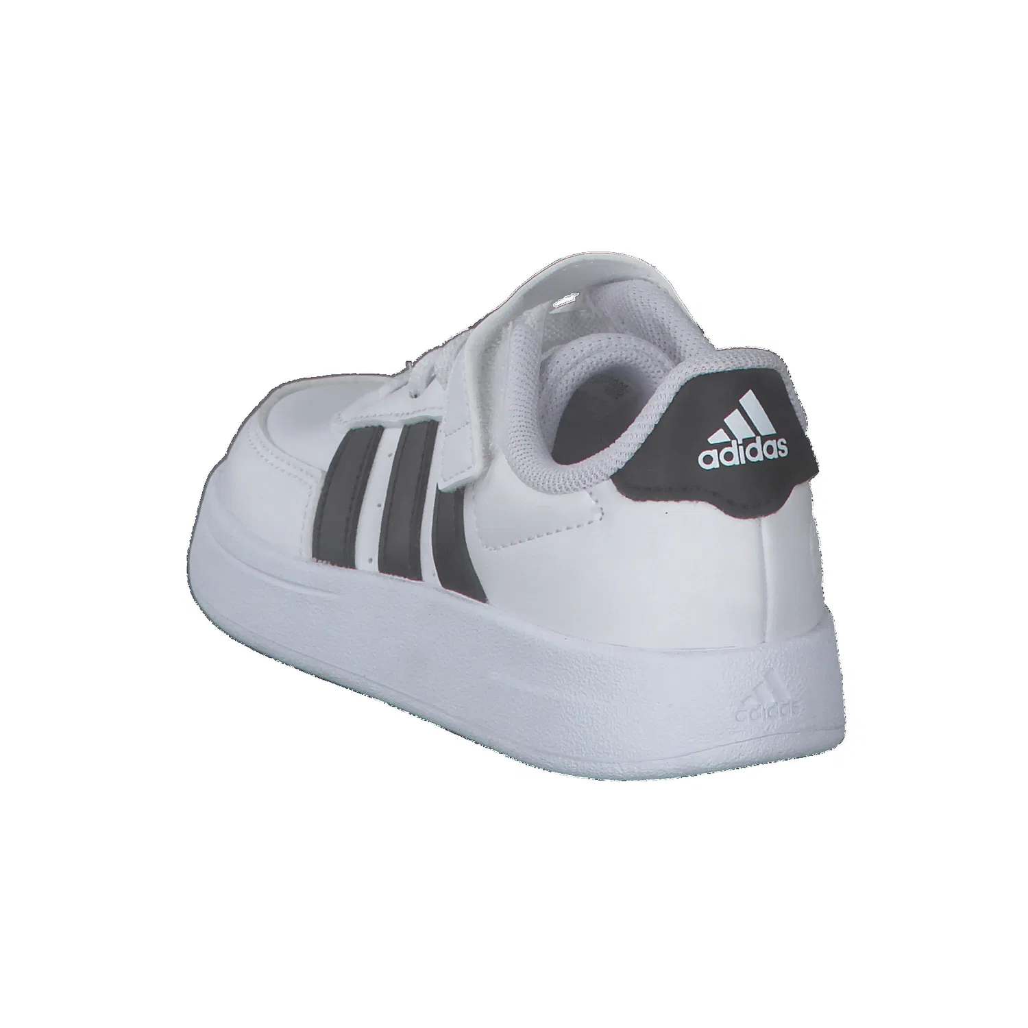 Детские кроссовки для мальчиков с ремешком на липучке Breaknet 2.0 EL K Adidas, Weiss Schwarz — фото 4