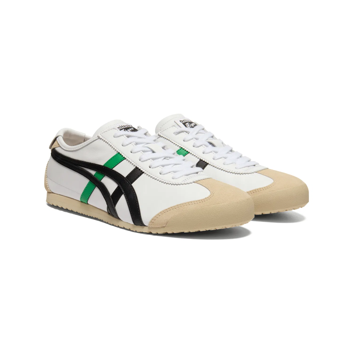 Кроссовки детские Onitsuka Tiger Mexico 66, White/Black/Green — фото 4