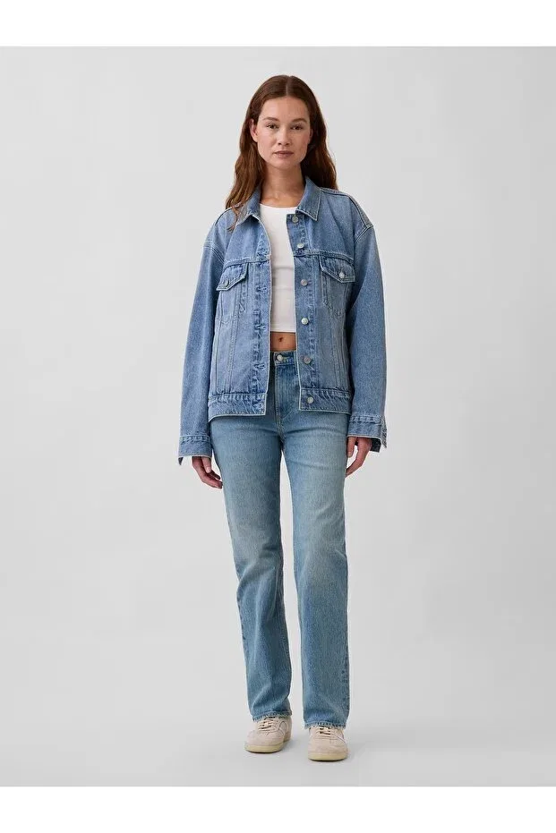 Женские джинсы прямого кроя Gap, Blue-000