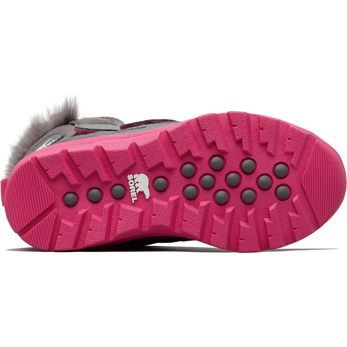 Ботинки зимние с Velcro Whitney Strap Sorel, Quarry/Ultra Pink — фото 3
