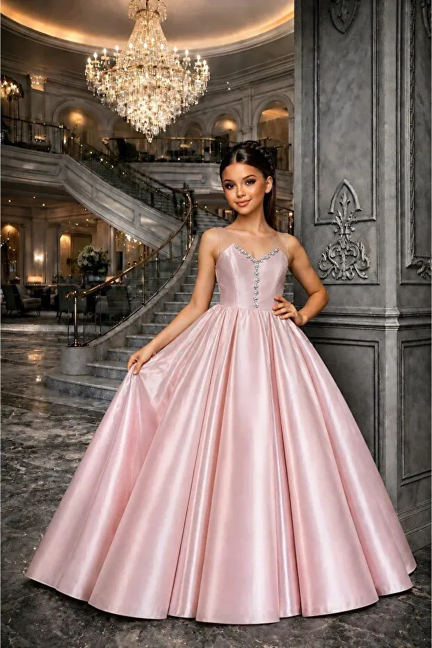 Детское платье-пачка с принтом Nora Dress Mini Luxe, Pink
