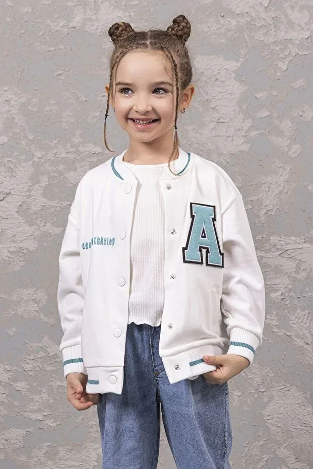 Детский кардиган для девочек с принтом College Cardigan Dmb Boys & Girls, Mint