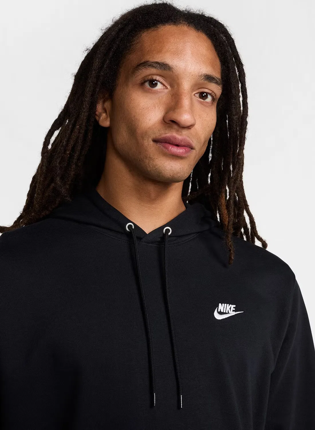 Худи с капюшоном из футера Club Nike, черный — фото 3