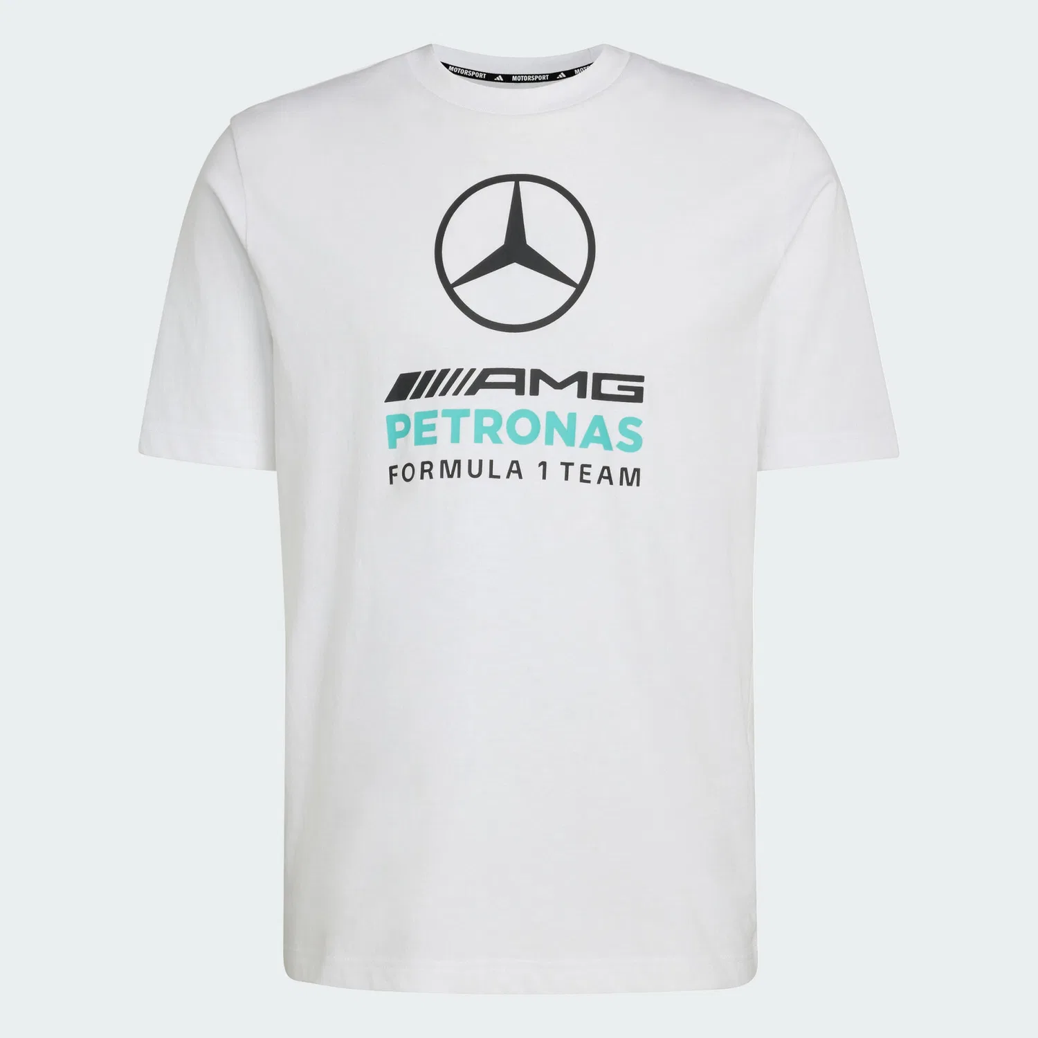 Мужская футболка с принтом Mercedes-AMG PETRONAS FORMULA 1 TEAM DNA GRAFIK T-SHIRT Adidas, Weiß Turkis — фото 2