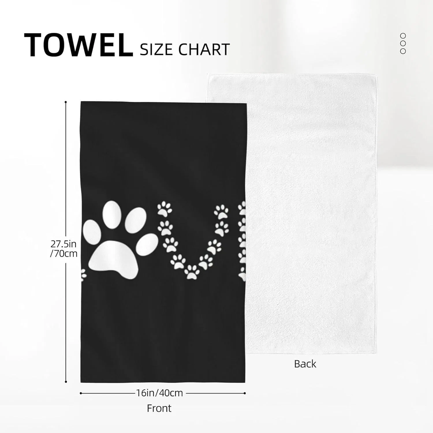 Салфетка для лица BAFAFA с принтом Lover Dog Paw, 27.5 × 40.6 см — фото 4