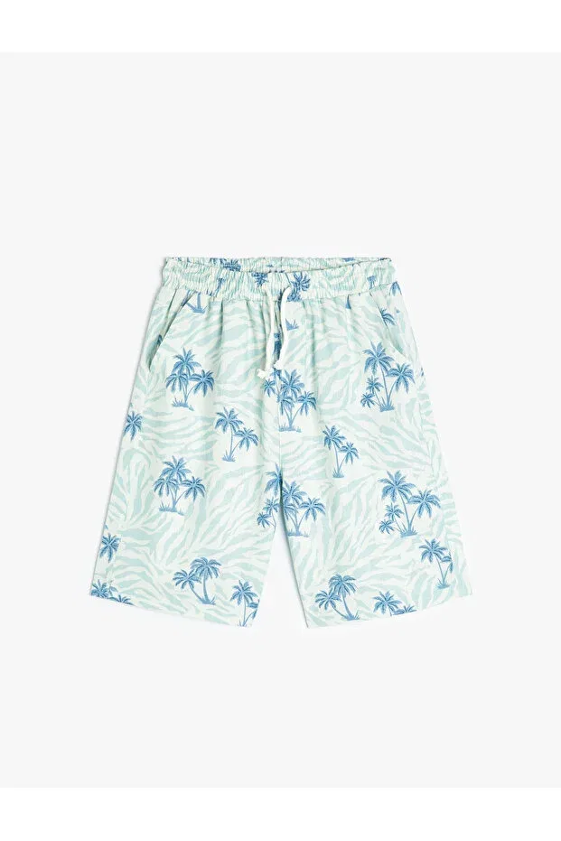 Детские шорты для мальчиков с принтом Koton, Blue Patterned