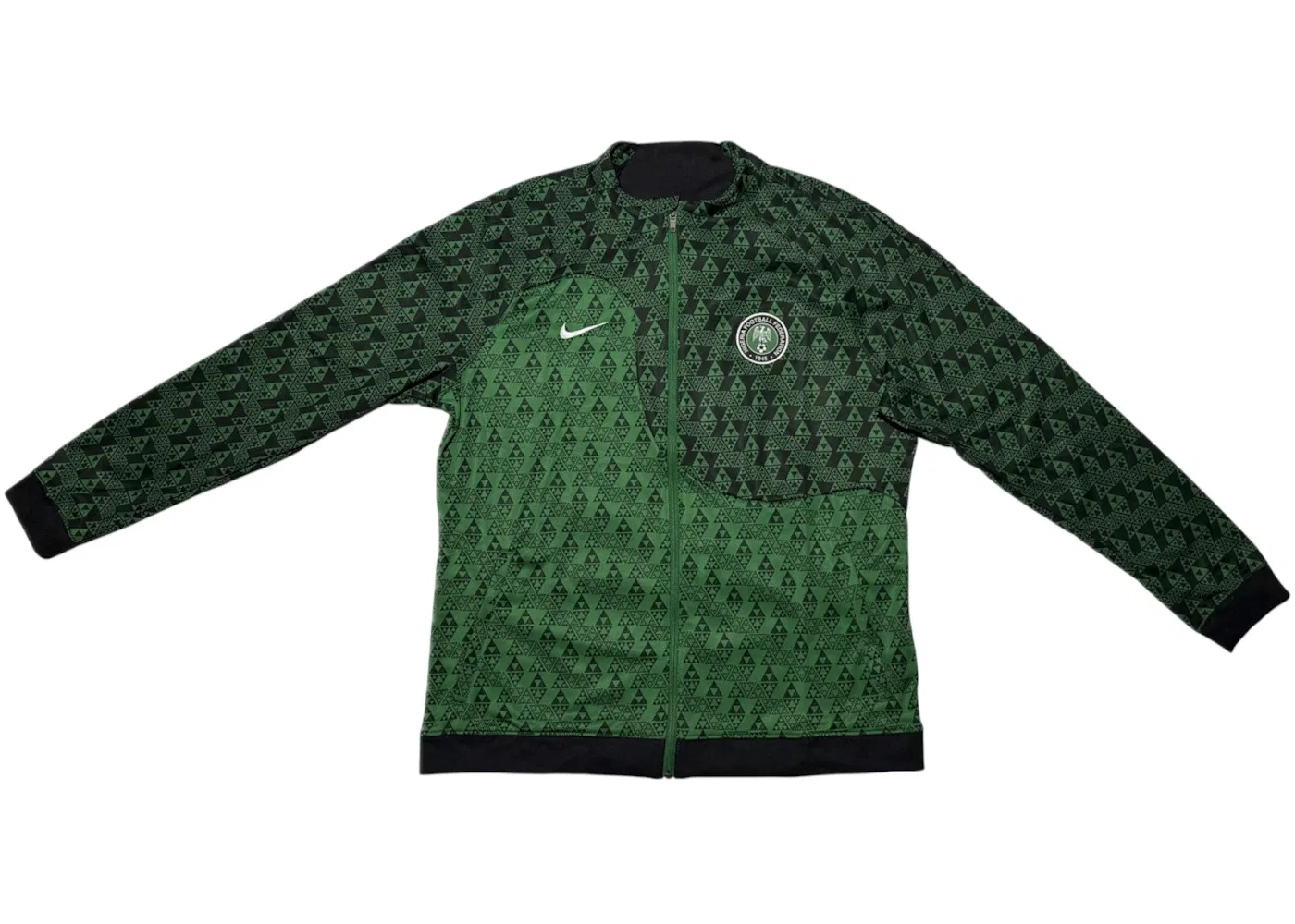 Мужская куртка на молнии с логотипом Nigeria Football Federation Dri-Fit Nike, черный