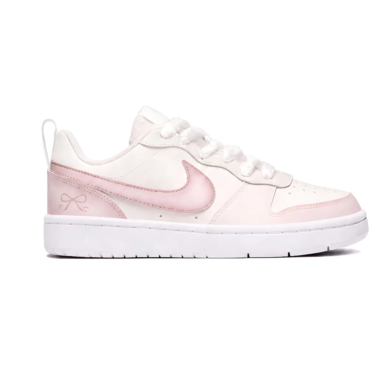 Детские кроссовки для скейтбординга с бантом Court Borough 2, Nike, Pink — фото 3