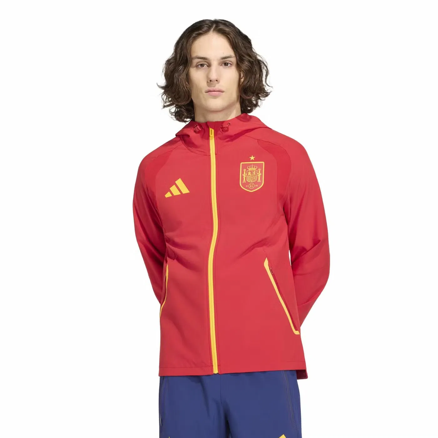 Ветровка на молнии Spain Tiro Travel Adidas, бежевый — фото 2