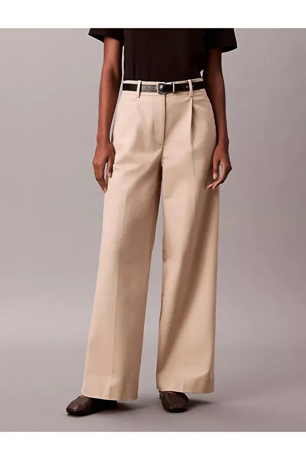 Женские широкие брюки с защипами Calvin Klein, Nude Color