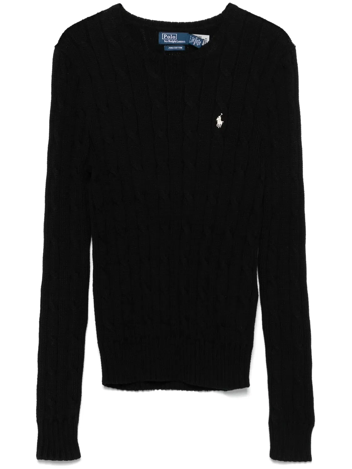 Свитер с кабельной вязкой Polo Ralph Lauren, черный