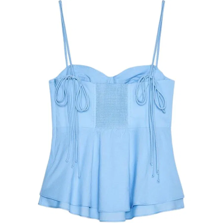 Женская майка на бретелях ZW Series ZARA, Light Blue — фото 3