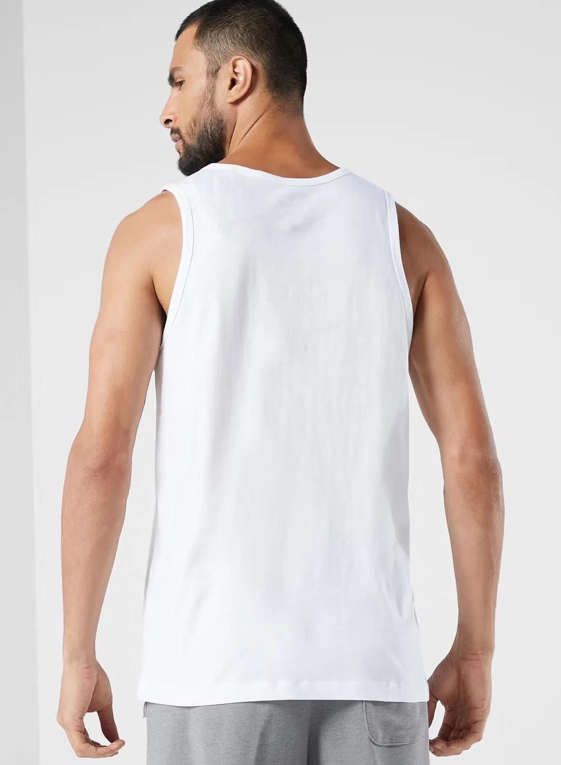 Майка без рукавов с вышивкой Nsw club tank top Nike, белый — фото 2