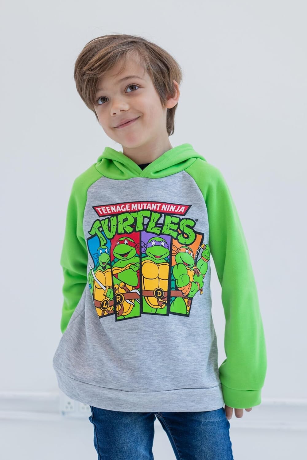 Худи Teenage Mutant Ninja Turtles Fleece, Toddler To Big Kid Sizes (2T - 18-20), серый — фото 2