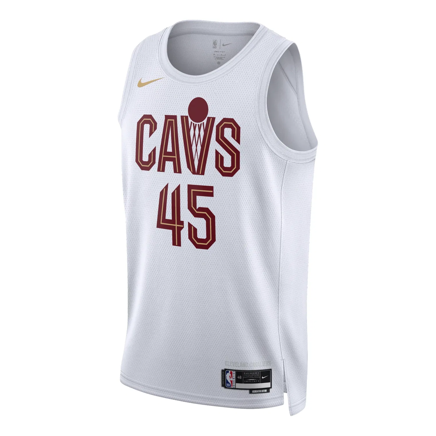 Мужская баскетбольная джерси Nike Mitchell Donovn Cleveland Cavaliers Association Edition Dri-Fit NBA, белый