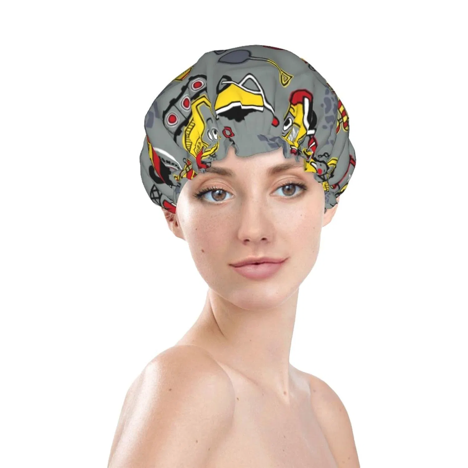 Шапочка для душа Oversized Waterproof, Oudrspo, Double Layer, Adjustable — фото 3