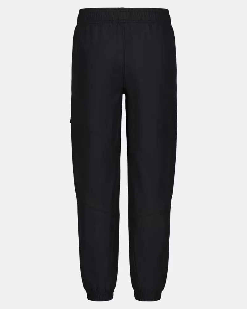 Детские брюки из тянущейся ткани с эластичным поясом UA Stretch Woven UnderArmour, Black — фото 2