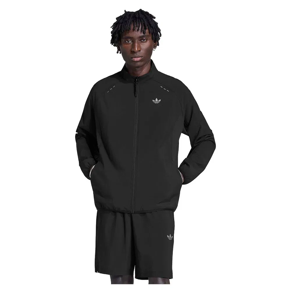 Худи на молнии Tech Trefoil Essentials Adidas Originals, черный