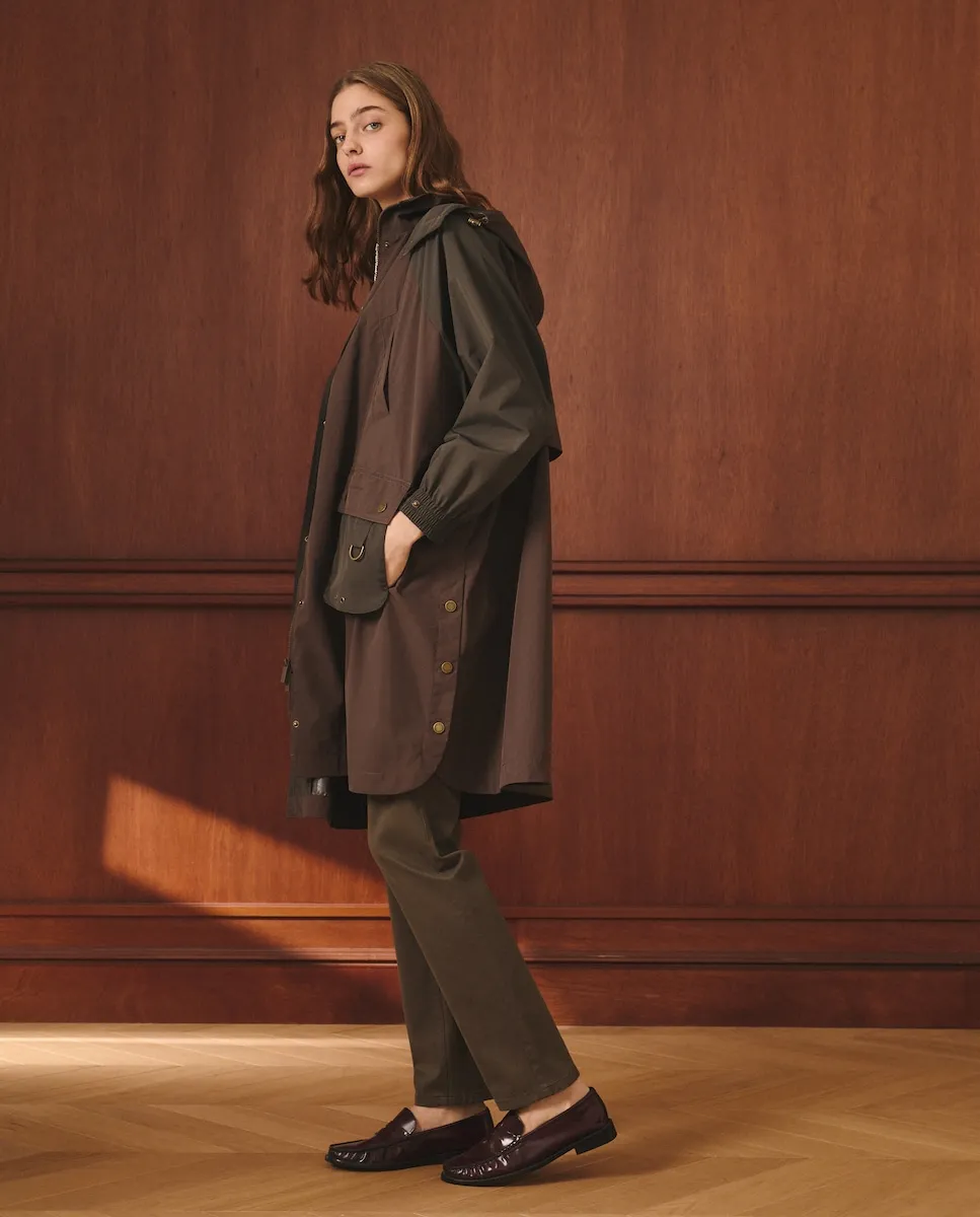 

Длинный гладкий женский плащ от дождя Lloyd's, хаки