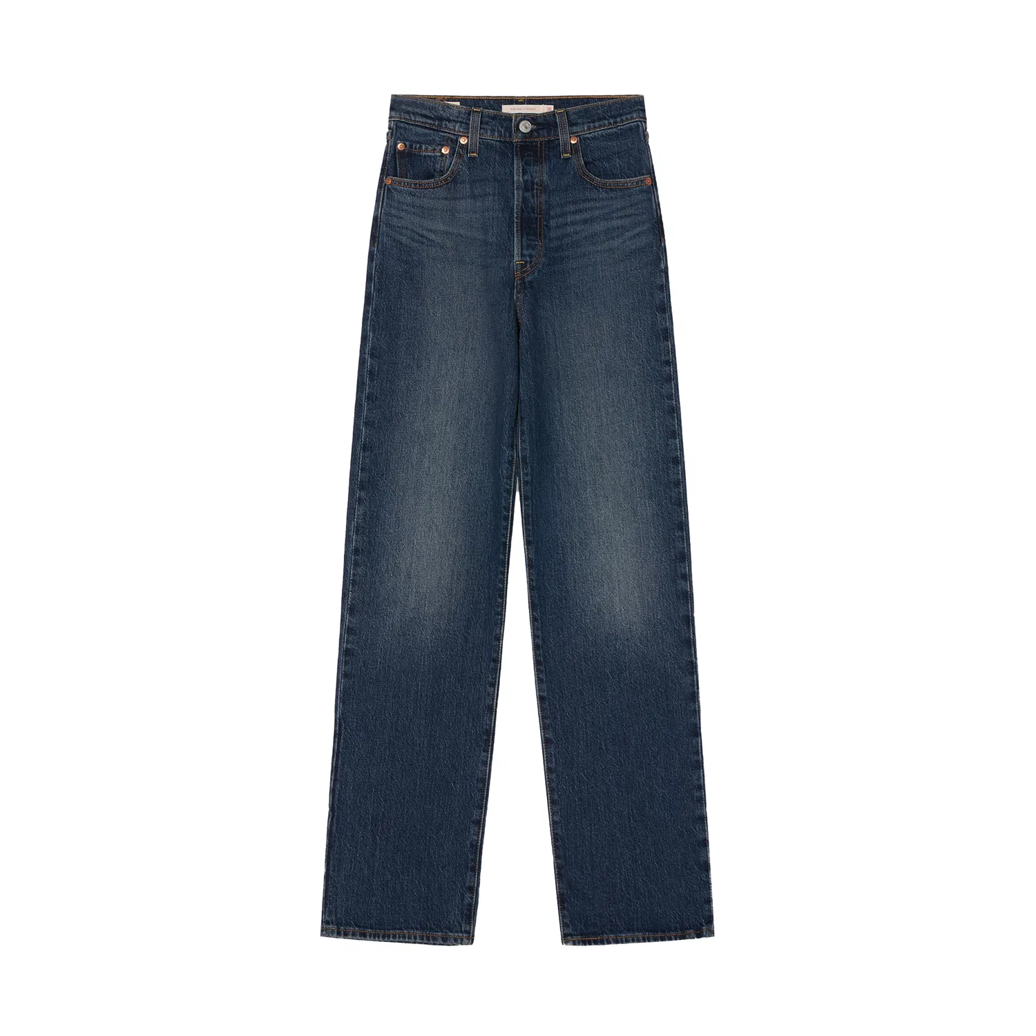 Levis Женские джинсы прямого кроя с застежкой на пуговицы Levi's Ribcage, Цвет Blue