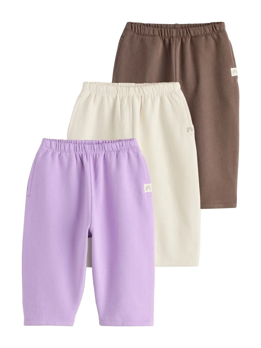 Брюки Next Barrel Pants кремового, коричневого и лавандового цвета