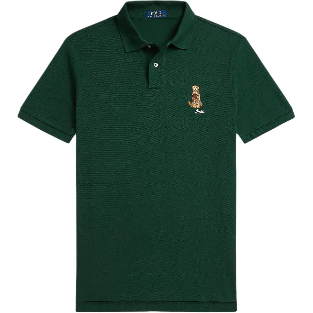 Мужская футболка-поло с вышивкой собаки Polo Ralph Lauren, Green