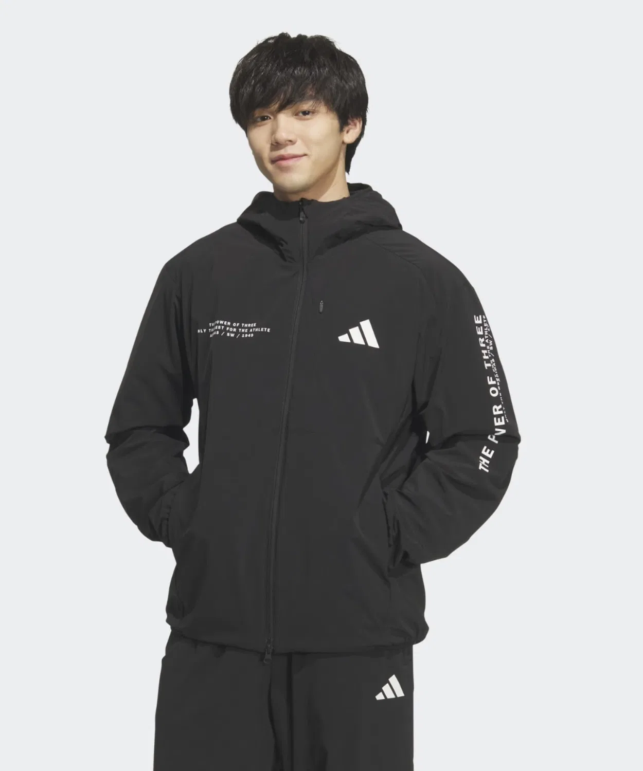 Мужская куртка-парка с капюшоном, модель Adaptation, Adidas, Black