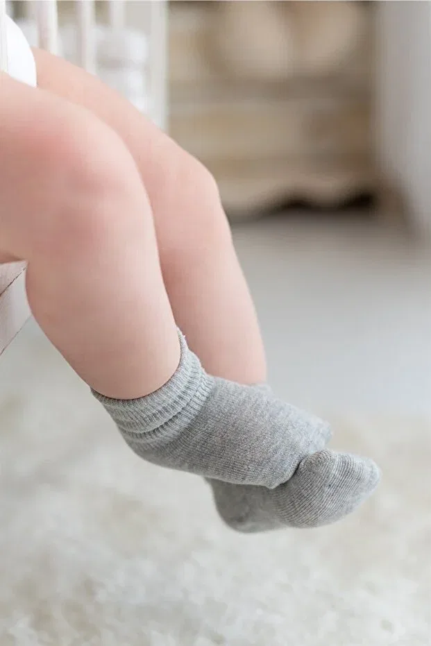 Детские носки для новорожденных хлопковые Nou Nou, Gray — фото 3