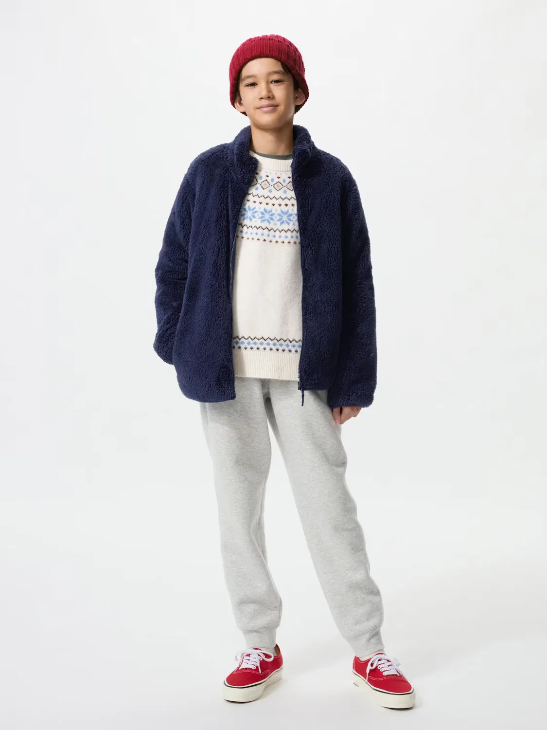 Штаны Uniqlo Боа, спортивные, светло-серый — фото 4