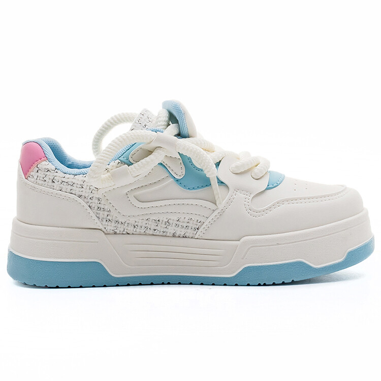 

Кроссовки WARRIOR Skateboarding Shoes Women's Low-top Beige/Light Blue, бежевый/светло-голубой