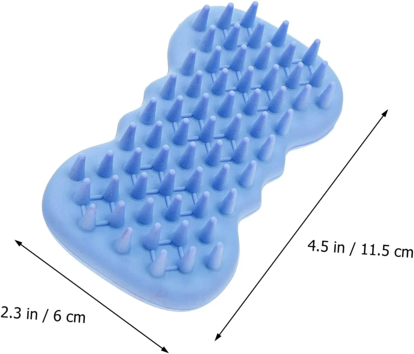 Силиконовая щетка для тела и массажа головы, JECOMPRIS, 3 шт, Blue X 3 Pieces — фото 2