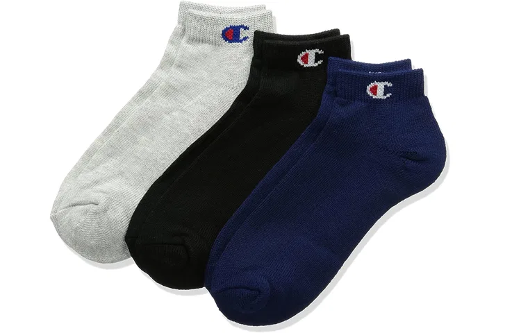 Детские носки с лодыжкой 3 пары Champion, Dark Blue+Black — фото 3
