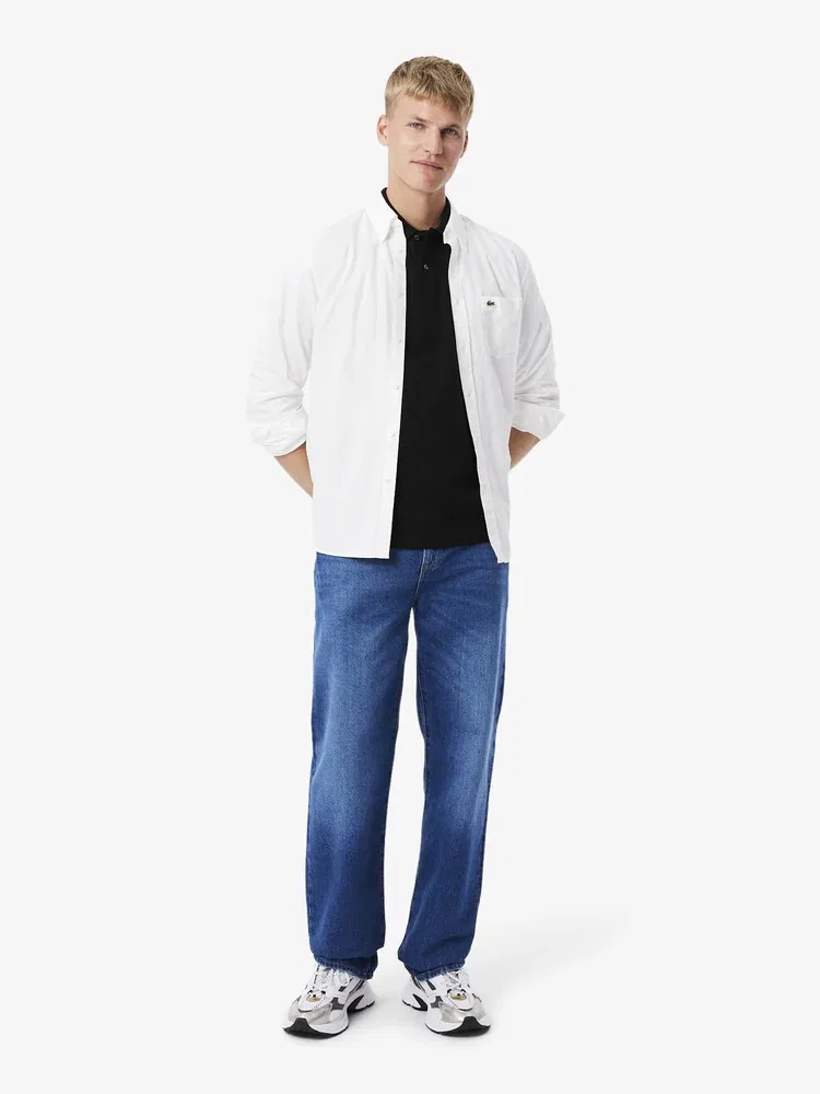 Футболка поло классического кроя L1212 LACOSTE, Black — фото 4