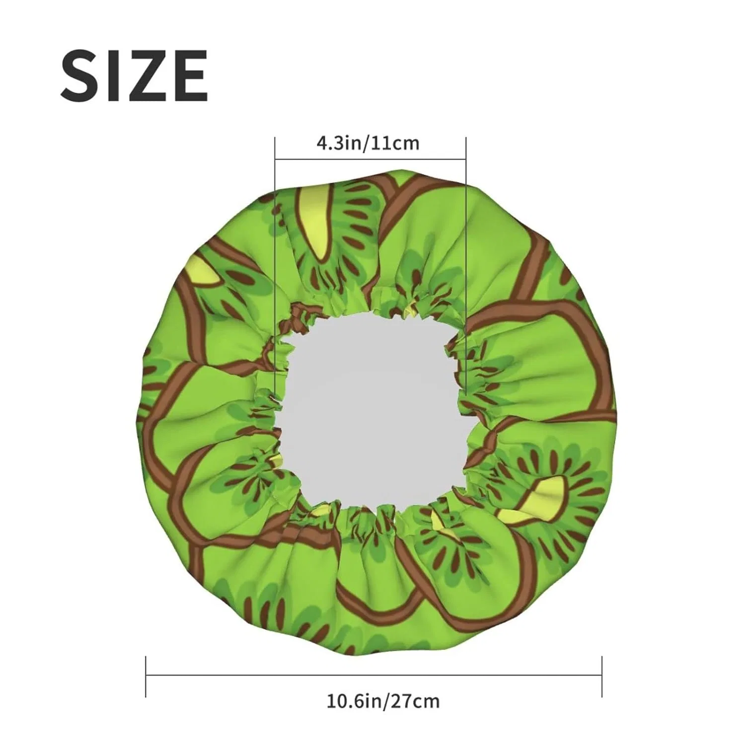 Шапочка для душа Kiwi Pattern, ButxeT, Reusable, Elastic, Waterproof, Green — фото 2