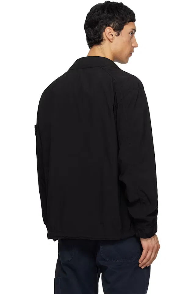 Черная куртка из полиэстера с компактным прикосновением модель Stone Island — фото 3