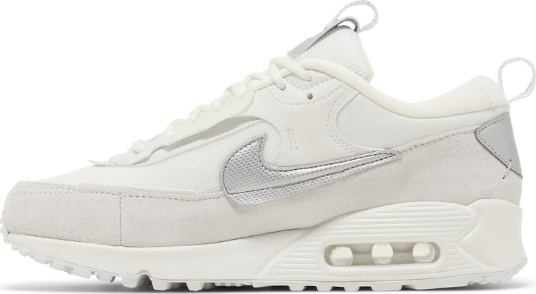 Кроссовки Nike Wmns Air Max 90 Futura 'White Metallic Silver', белый — фото 4
